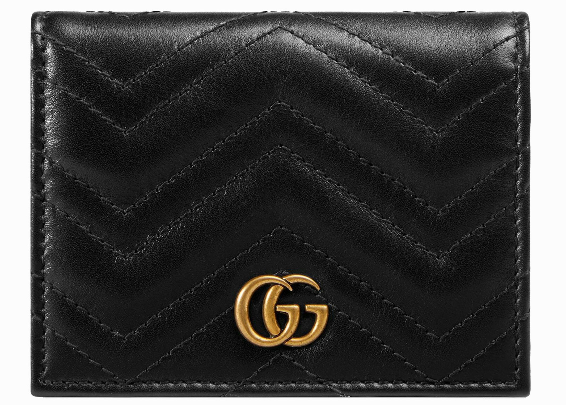 New Authentic Gucci Matelasse GG Marmont Card Case Wallet in blue,Multicolor