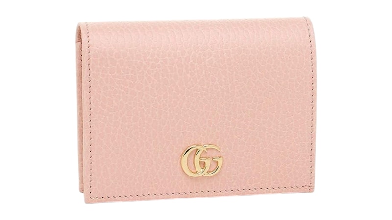 Gucci GG Marmont Card Case Wallet Pink