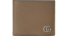 Gucci GG Marmont Card Case Wallet Taupe