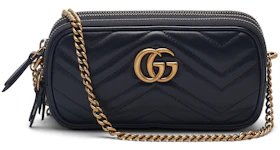 Gucci GG Marmont Chain Bag Matelasse Mini Black