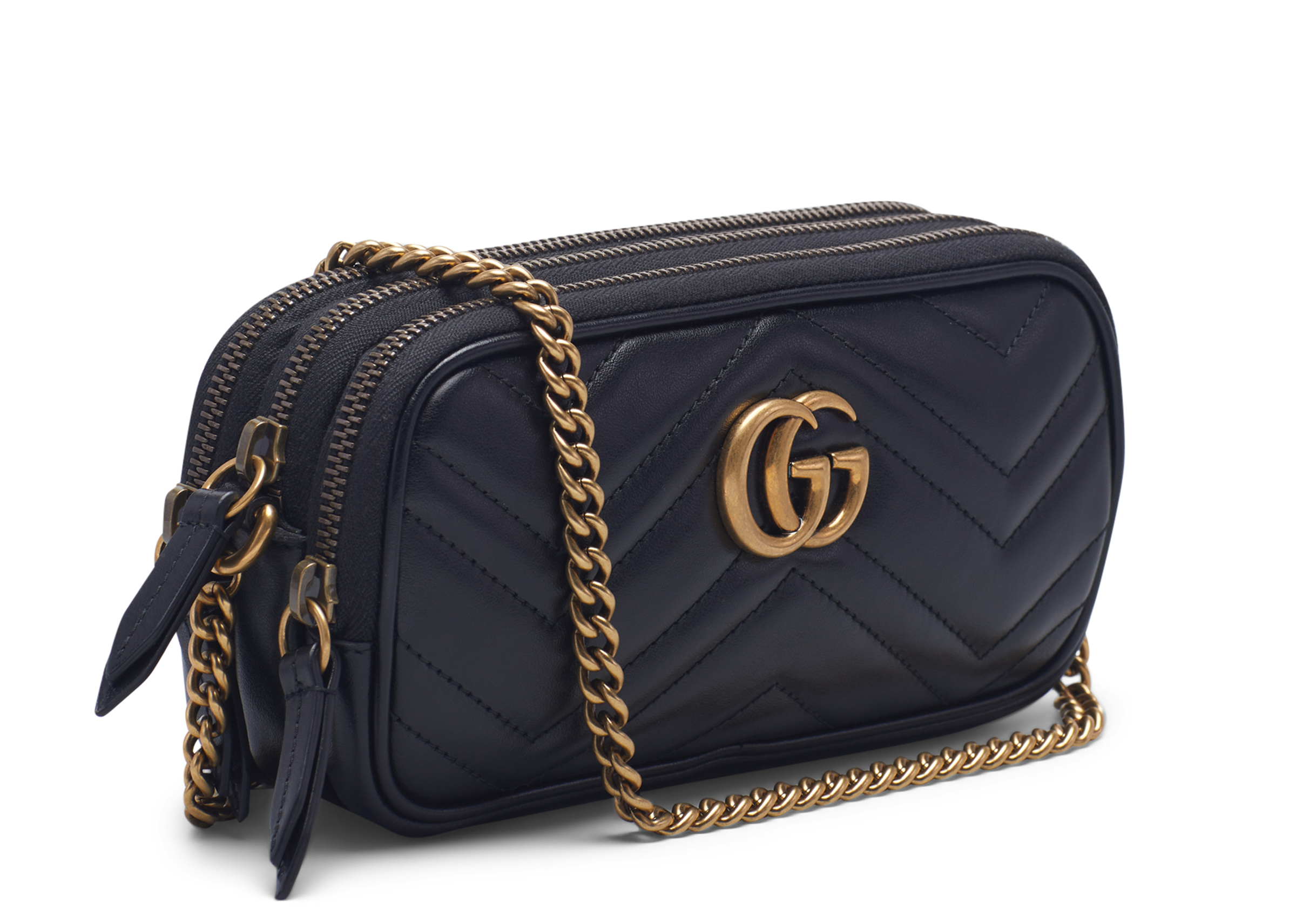 Gucci GG Marmont Chain Bag Matelasse Mini Black