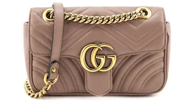 Gucci GG Marmont Crossbody Bag Mini Dusty Pink