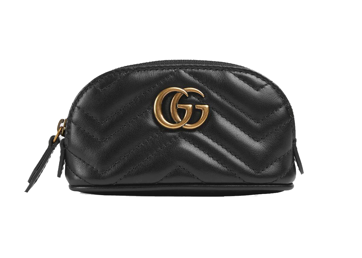Gucci GG Marmont Key Pouch Black in 
