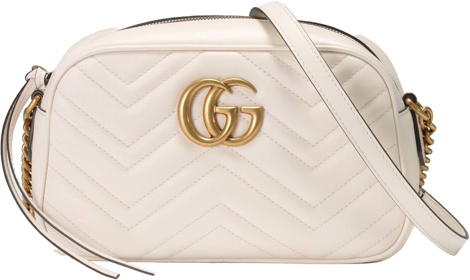GUCCI Calfskin Matelasse Super Mini GG Marmont Shoulder Bag White |  FASHIONPHILE