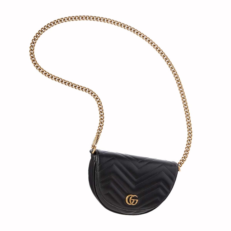 Gucci GG Marmont Matelasse Chain Mini Bag Black