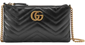 Gucci GG Marmont Matelasse Mini Chain Bag Black