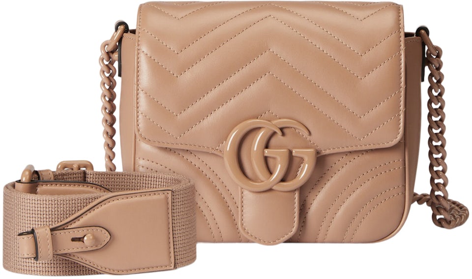 Gucci GG Marmont Matelasse Mini Shoulder Bag Rose Pink