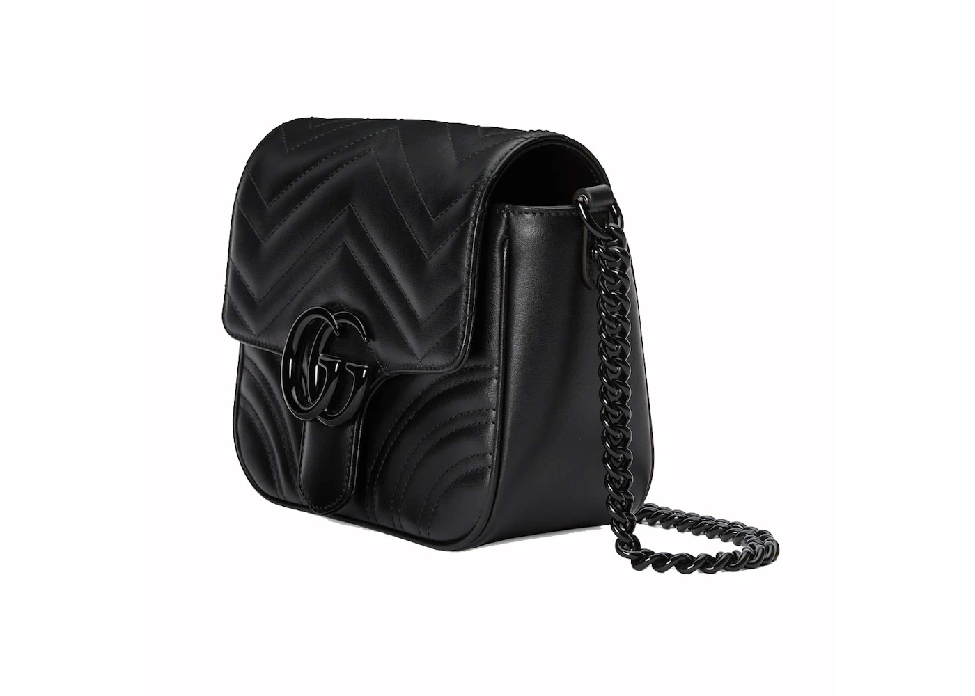 Gucci GG Marmont Matelasse Shoulder Bag Black in Leather - US