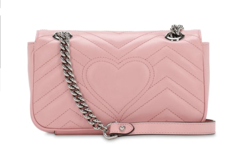 Gucci GG Marmont Matelasse Shoulder Bag Mini Pastel Pink in