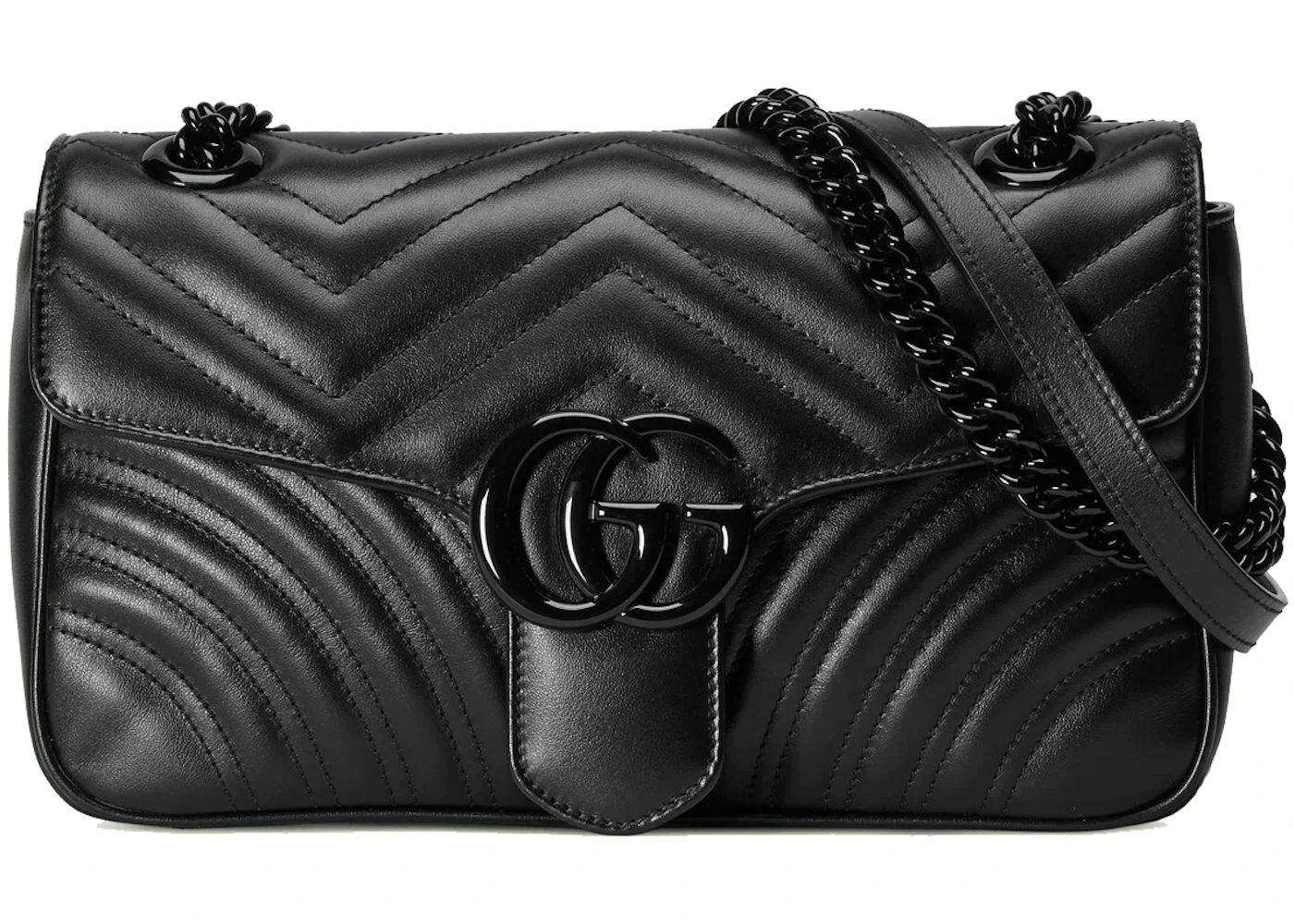 Gucci GG Marmont Matelasse Shoulder Bag Small Black/Black in