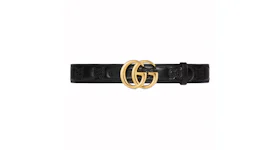 Gucci GG Marmont Matelasse Wide Belt Black