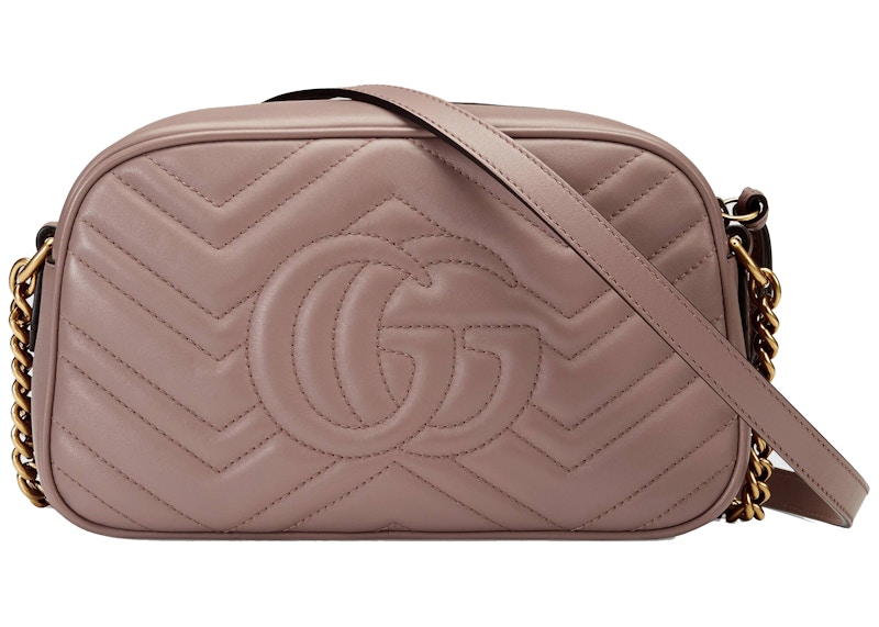 Gg marmont small matelassé shoulder bag dusty discount pink