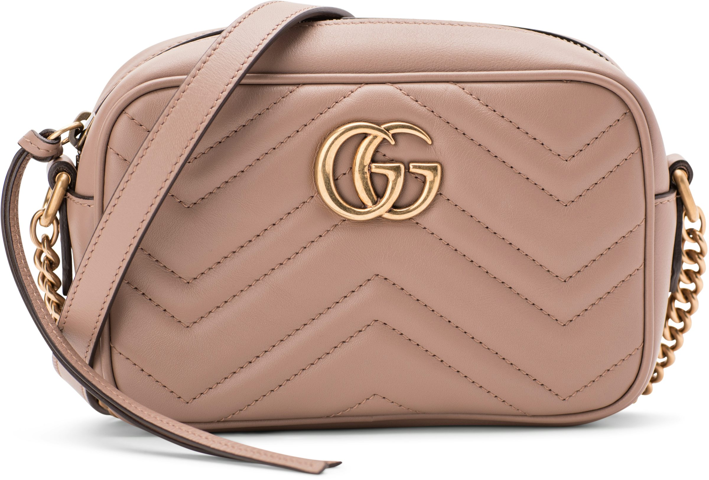 Gucci GG Velvet Small Marmont Matelassé Camera Bag - Neutrals