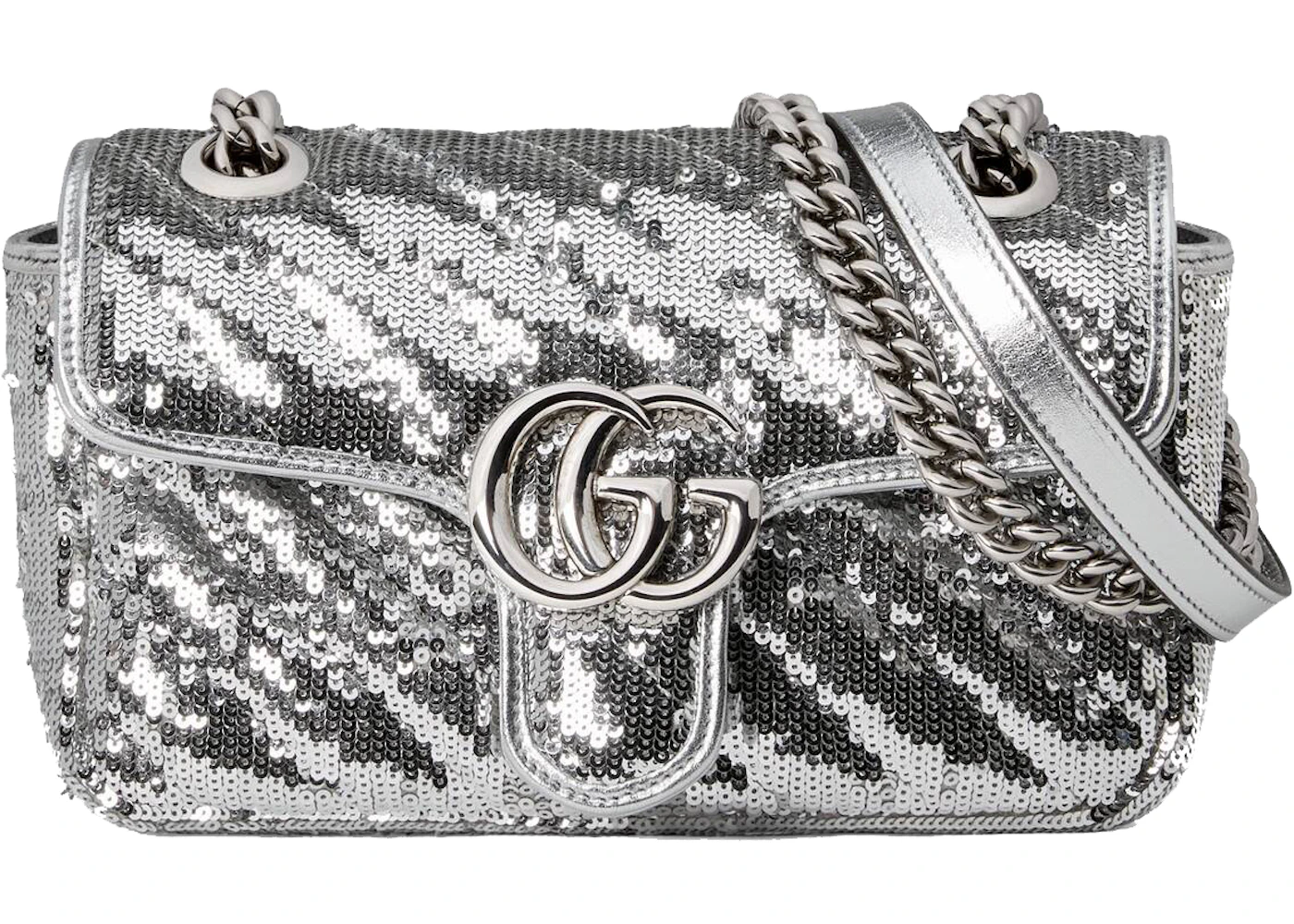 Gg marmont small sequin shoulder bag Clearance