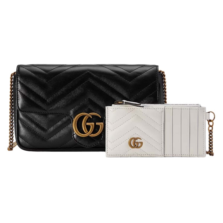 Pre-owned Gucci Gg Marmont Mini Shoulder Bag Black