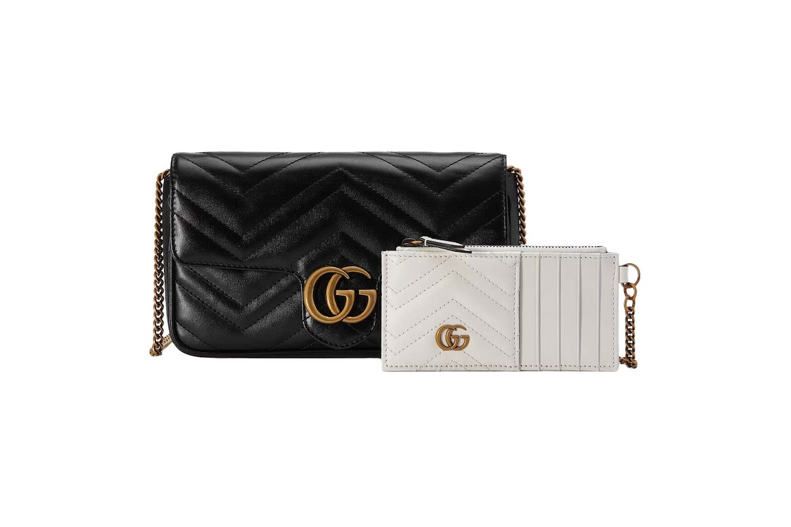 Pre-owned Gucci Gg Marmont Mini Shoulder Bag Black