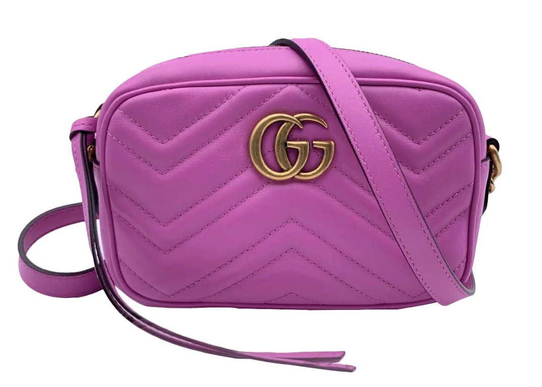 Pre-owned Gucci Gg Marmont Mini Shoulder Bag Pink