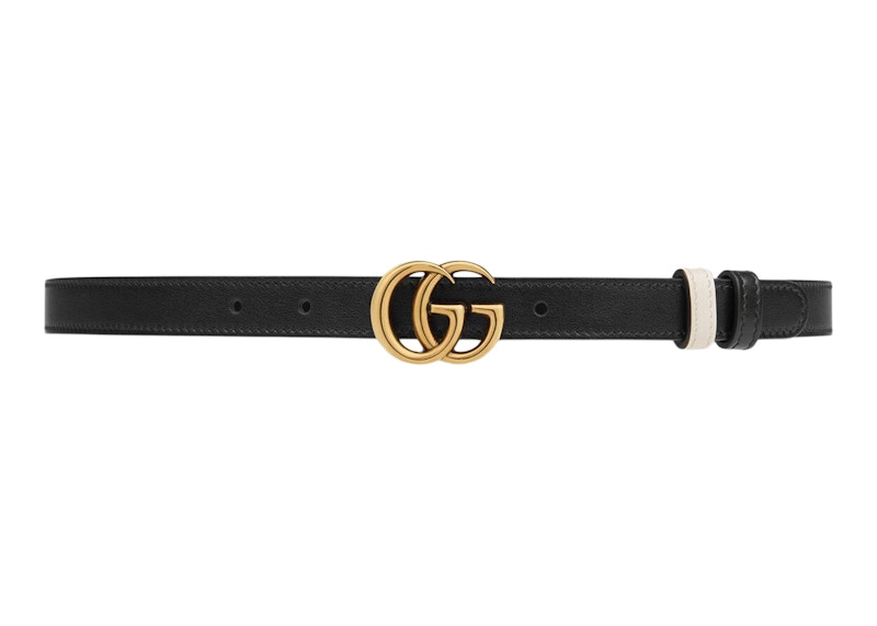 Black and outlet white gucci belt