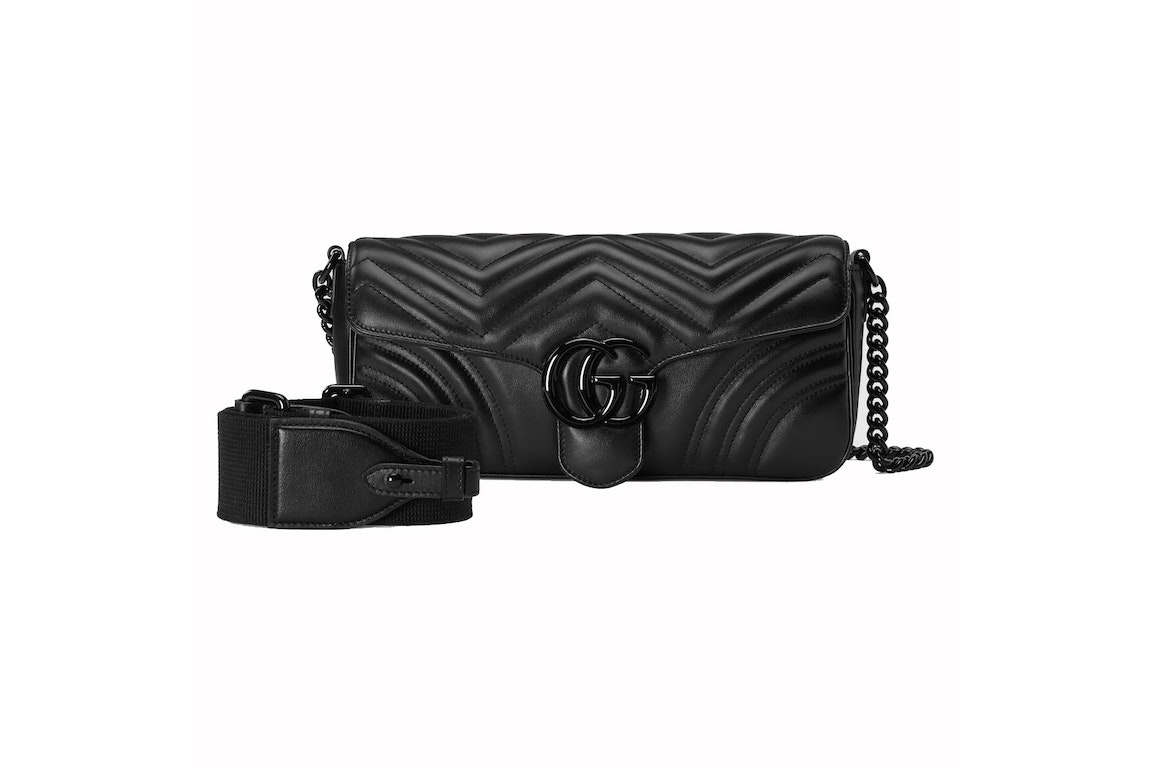 Pre-owned Gucci Gg Marmont Shoulder Bag Black/black-tone