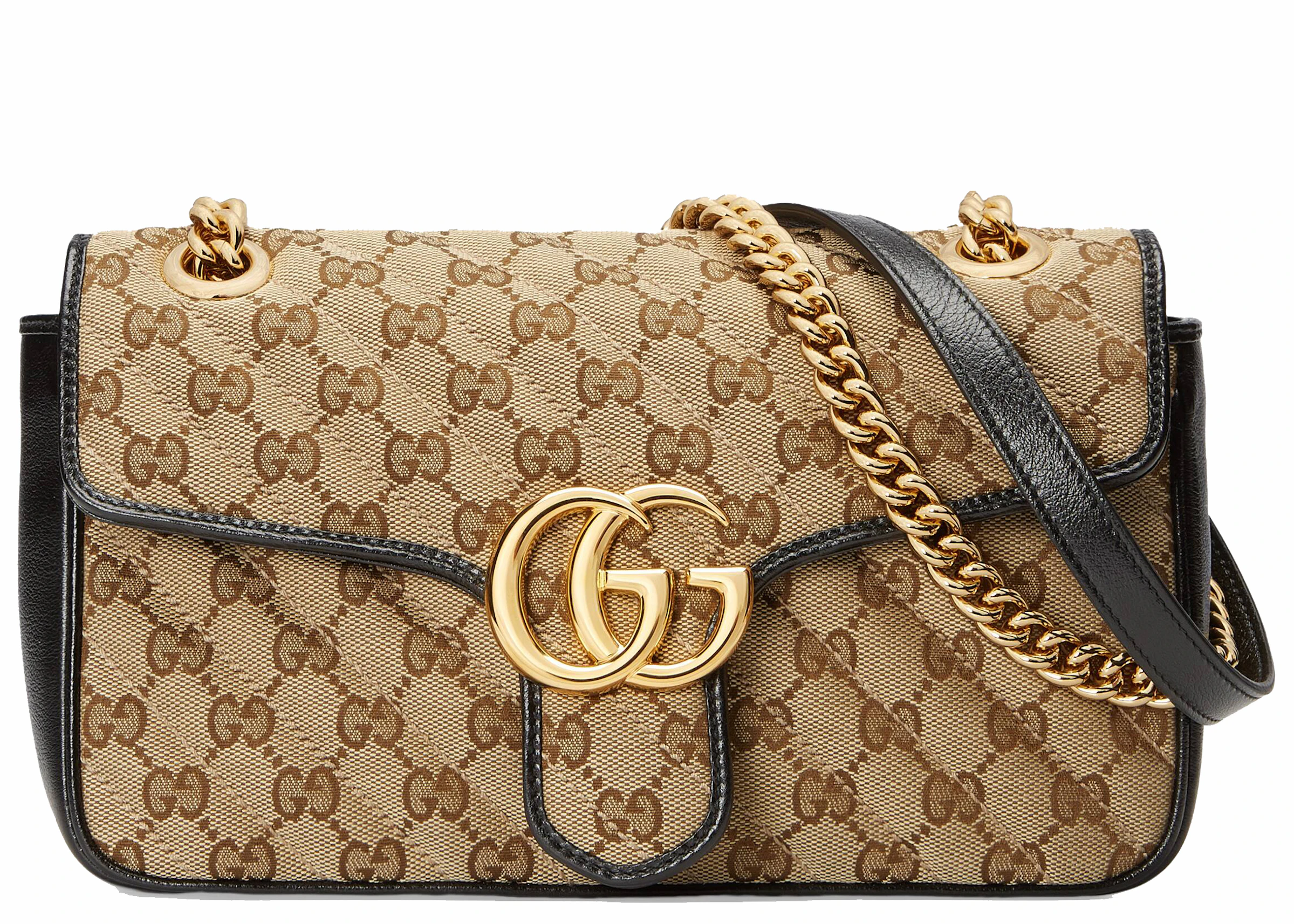 Gucci GG Marmont Small Diagonal Matelasse Bag Original GG Canvas Beige ...
