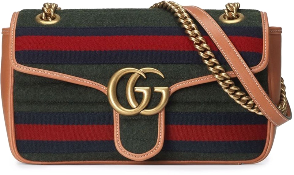 Gucci GG Marmont Small Matelasse Canvas Shoulder Bag Black 443497