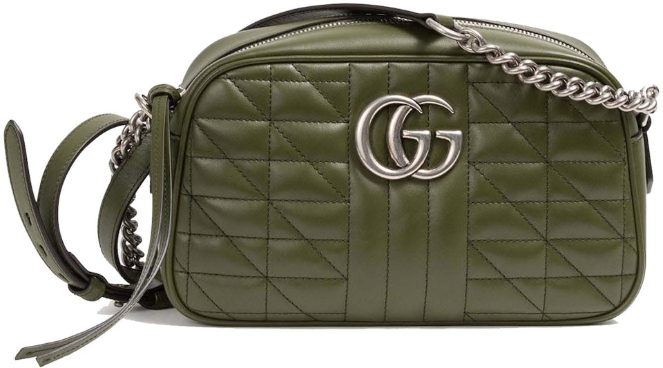 Gucci GG Marmont Small Top Handle Bag in Green