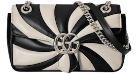 Gucci GG Marmont Shoulder Bag Small Optical Quilted Patchwork Black/White