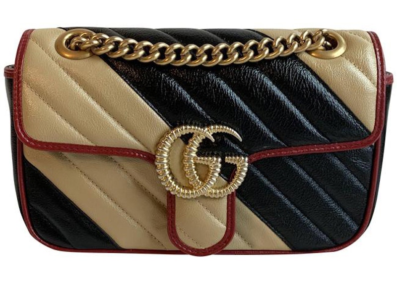 gucci marmont striped bag