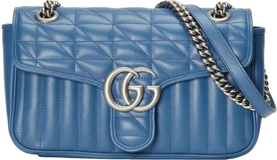 Gucci GG Marmont Small Blue Matelasse