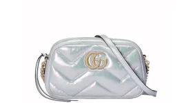 Gucci GG Marmont Small Camera Shoulder Bag Green Iridescent