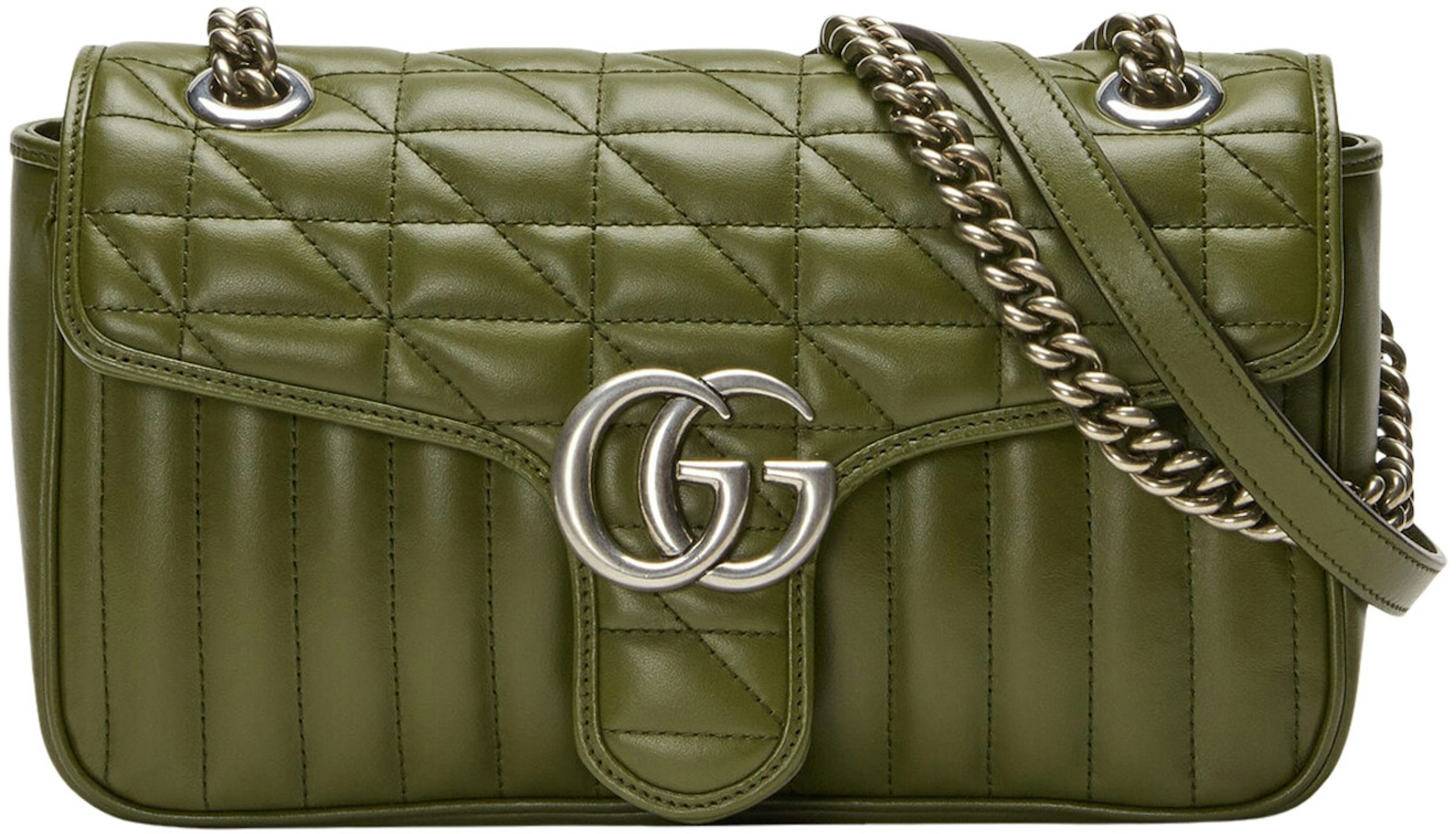 Gucci GG Marmont Matelasse Super Mini Bag Pastel Blue in Leather with  Silver-tone - US