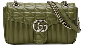 Gucci GG Marmont Small Forest Green Matelasse