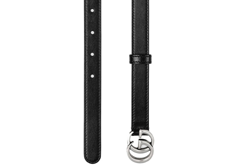 gucci black thin belt