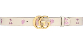 Gucci GG Marmont Thin Belt White