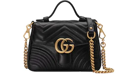 Gucci GG Marmont Top Handle Bag Mini Black
