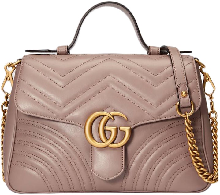 Gucci GG Marmont Medium Top Handle Tote Bag in Black