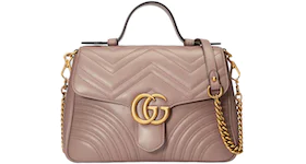 Gucci GG Marmont Top Handle Matelasse Small Dusty PInk