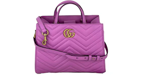 Gucci GG Marmont Top Handle Small Matelasse Candy Pink