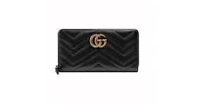 Gucci GG Marmont Zip Around Wallet Black