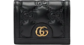Gucci GG Matelasse Card Case Wallet Black
