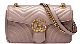 Gucci GG Matelasse Shoulder Bag Mini Dusty Pink