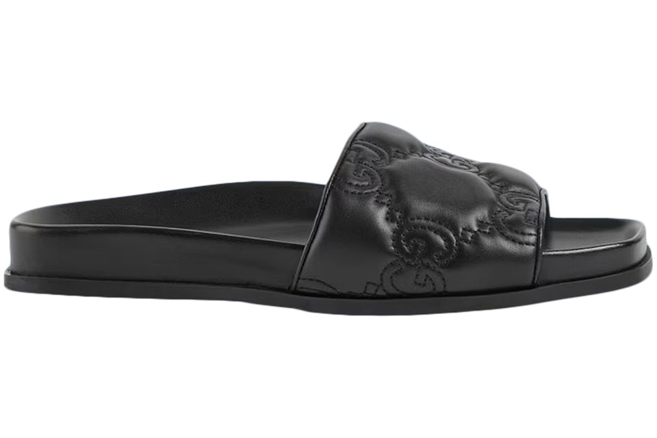 Gucci matelasse leather slides Clearance