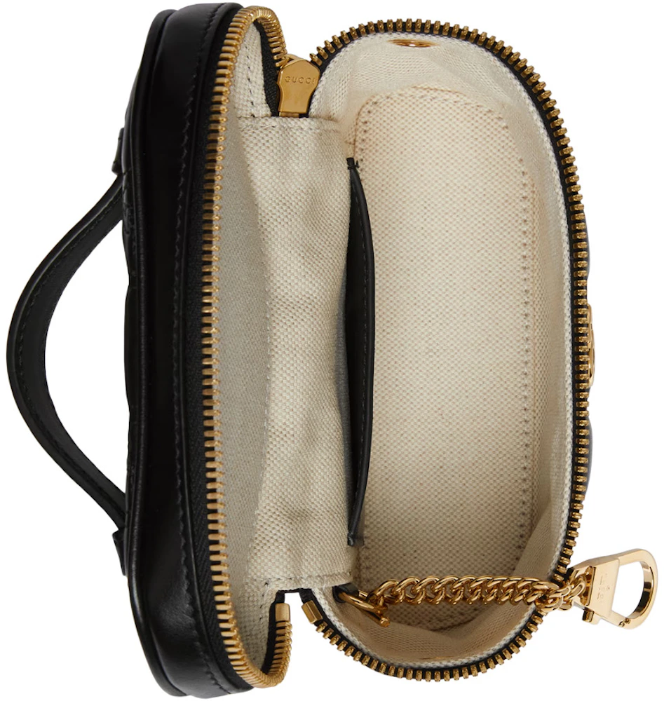 Gucci GG Matelassé Top Handle Mini Bag Black in GG Matelassé Leather ...