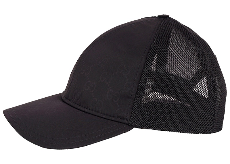 Gucci GG Nylon Baseball Cap Black in Nylon - US