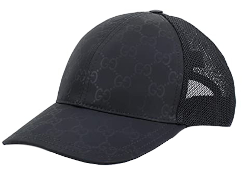 gucci black trucker hat