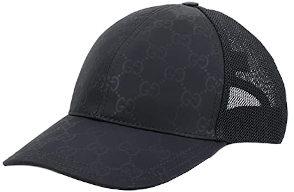 Gucci GG Nylon Baseball Cap Black in Nylon - US