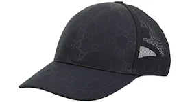 Gorra de baseball de nylon Gucci GG en negro