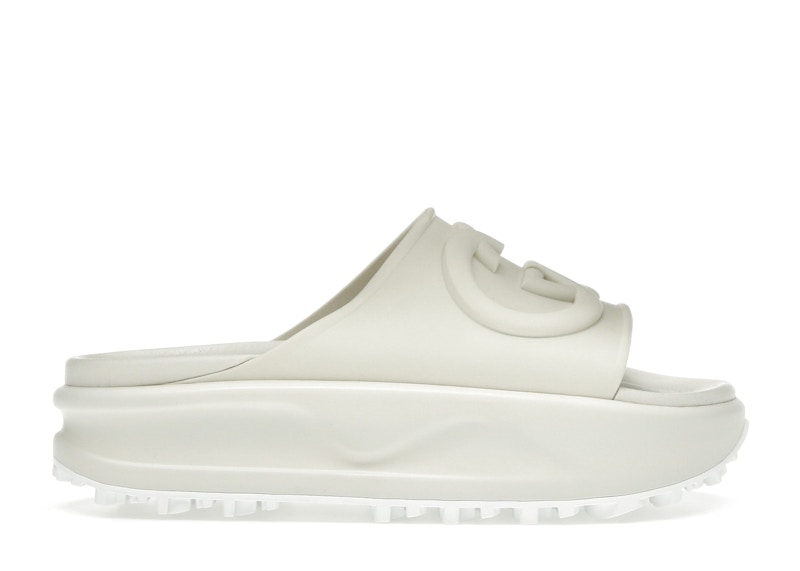 Pre-owned Gucci Gg Oversize Slide Sandal Interlocking G (women's) Sneakers In Off White