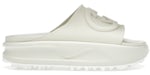 Sandalias holgadas Gucci GG, holgadas, entrecruzadas, color blanco roto (mujer)