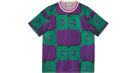 Gucci GG Print Mesh T-shirt Purple/Green